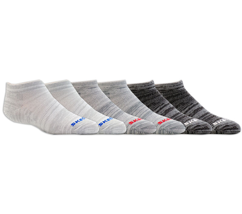 6 Pack Low Cut Non Terry Socks, GRIJS, largeimage number 0