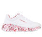 Skechers x JGoldcrown: Uno Lite - Lovely Luv, WIT / ROOD / ROZE, large image number 0