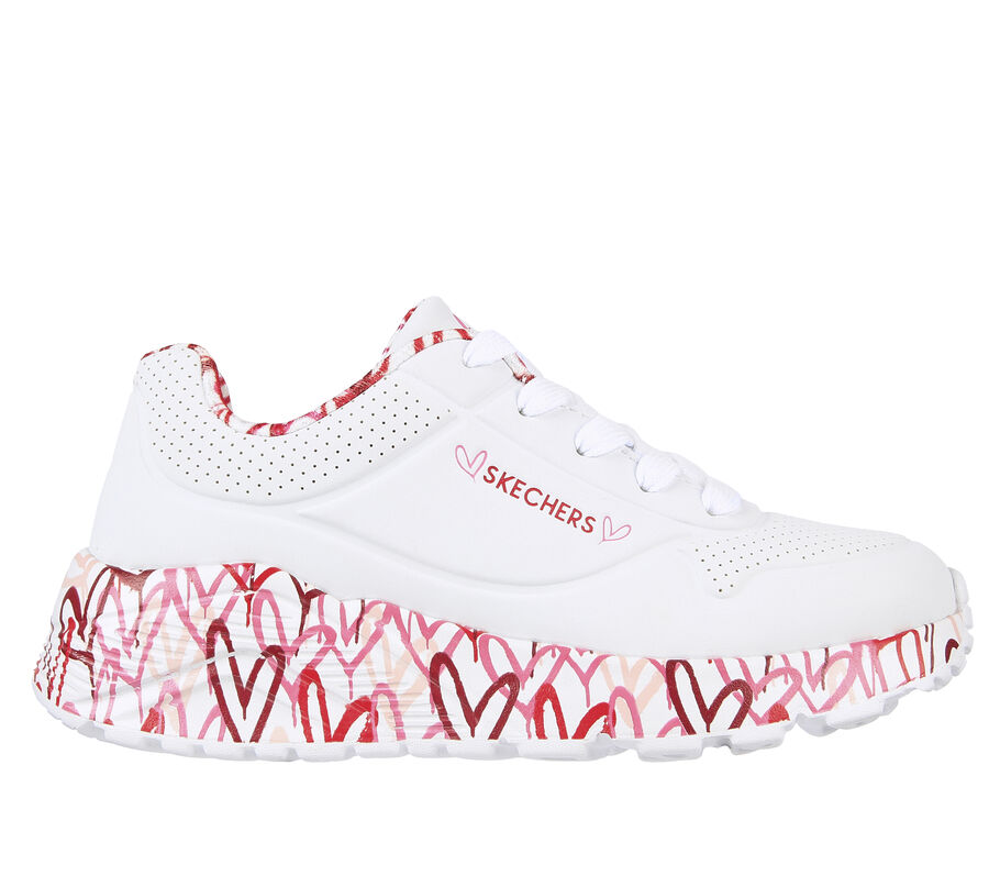 Skechers x JGoldcrown: Uno Lite - Lovely Luv, WIT / ROOD / ROZE, largeimage number 0