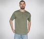 GOKNIT Pique Short Sleeve Henley, LICHT GRIJS / GROENTE, large image number 0