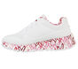 Skechers x JGoldcrown: Uno Lite - Lovely Luv, WIT / ROOD / ROZE, large image number 3