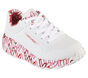 Skechers x JGoldcrown: Uno Lite - Lovely Luv, WIT / ROOD / ROZE, large image number 4