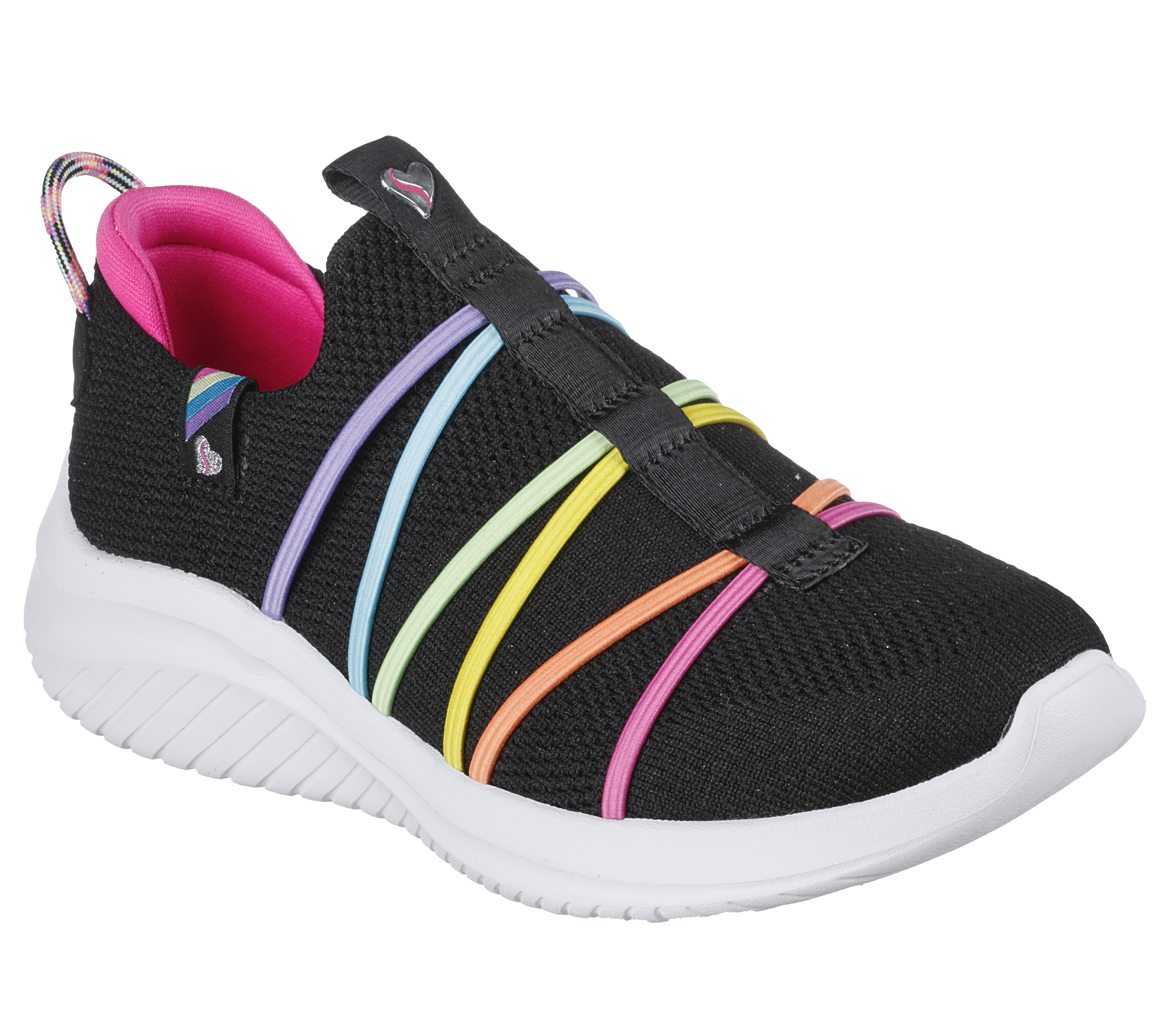 Skechers Kids Girls Ultra Flex 3.0-Color Me Sleek Sneaker, Black