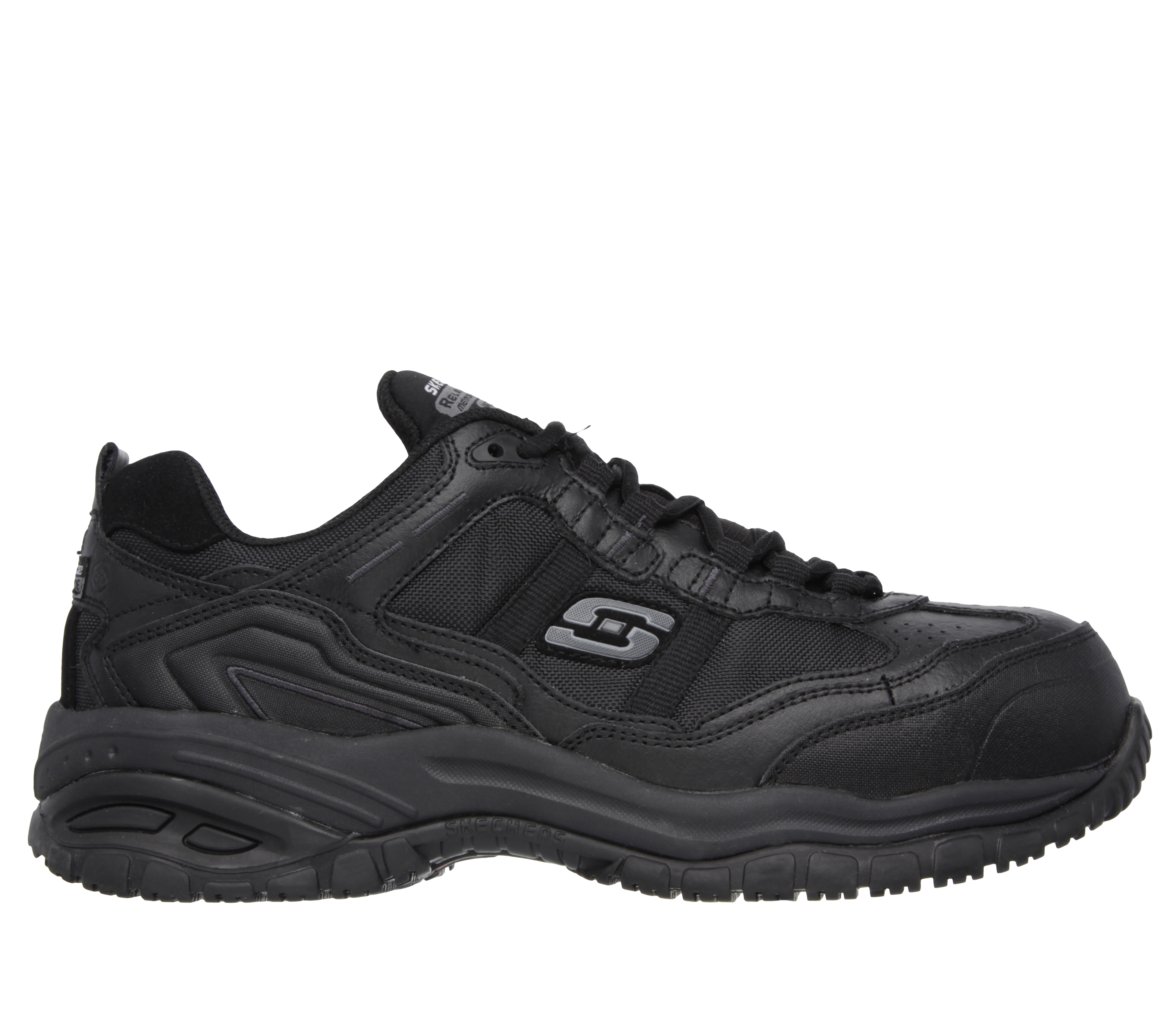 Skechers for work men's soft stride steel toe sales work shoe